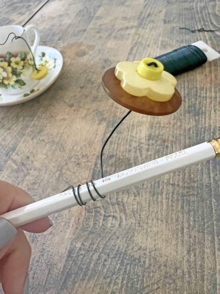 button flower bouquet DIY