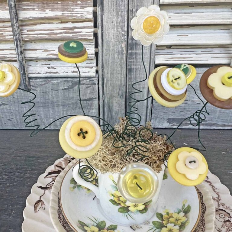 How to Make a Button Flower Bouquet DIY