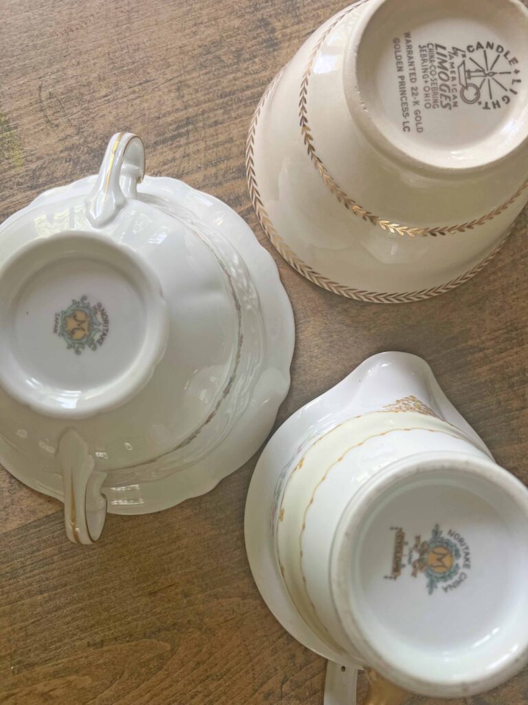 how to DIY candles using vintage porcelain