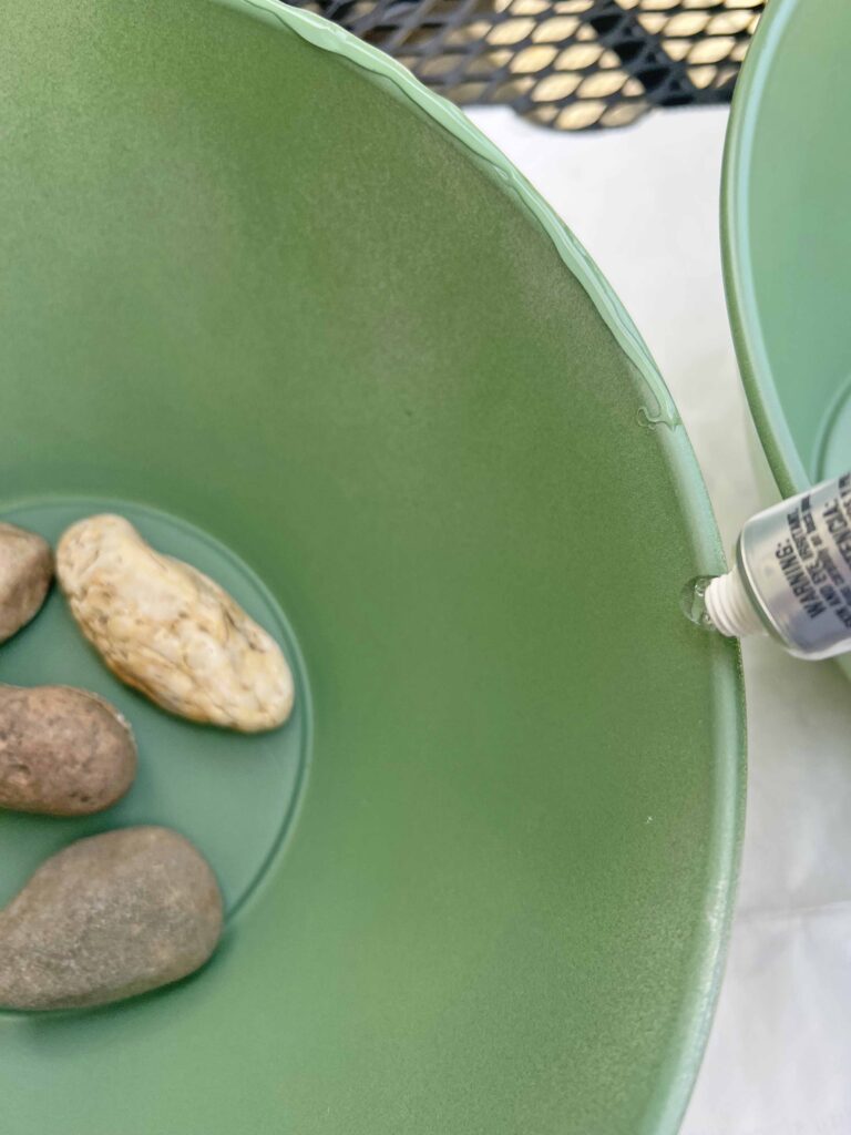 moss bunny DIY using Dollar Tree Bowls