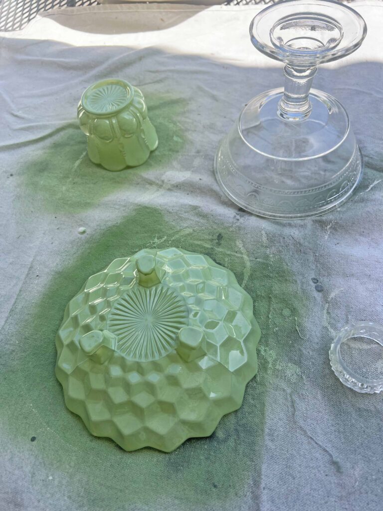 Spring thrift haul plus faux jadeite DIY hack