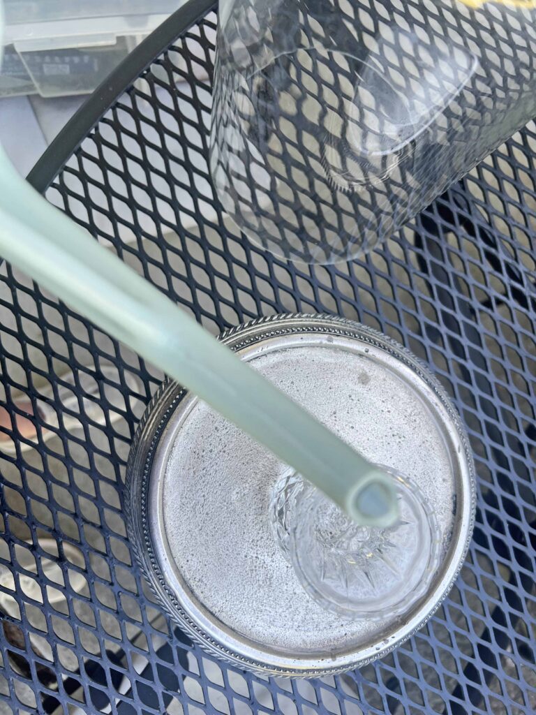 how to create a glass cloche display with fresh fern fronds