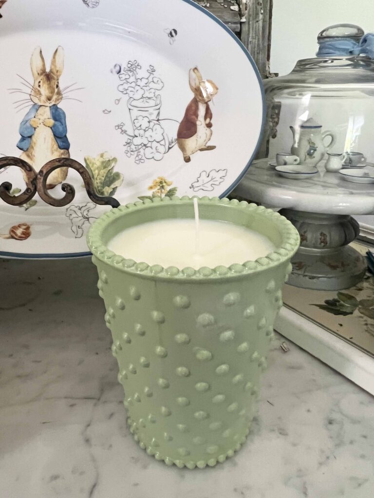 faux jadeite candle 3 ways