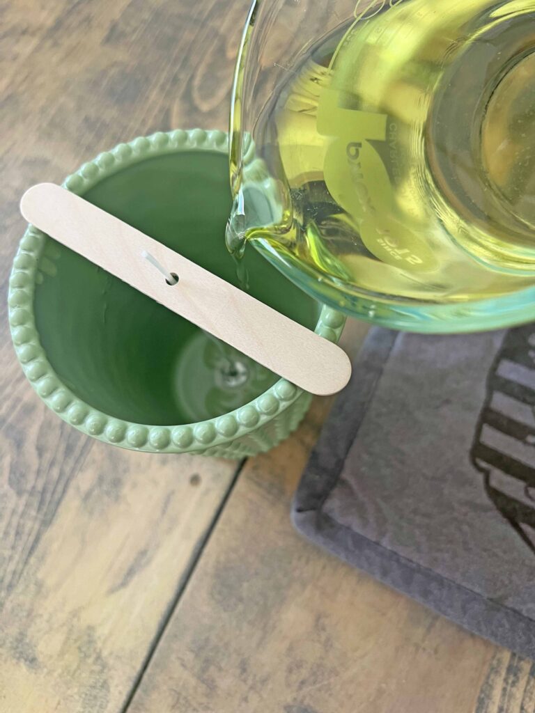 faux jadeite candle 3 ways