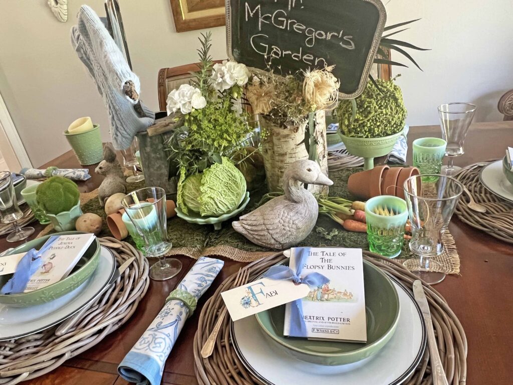 The Tale of Peter Rabbit Table Styling
