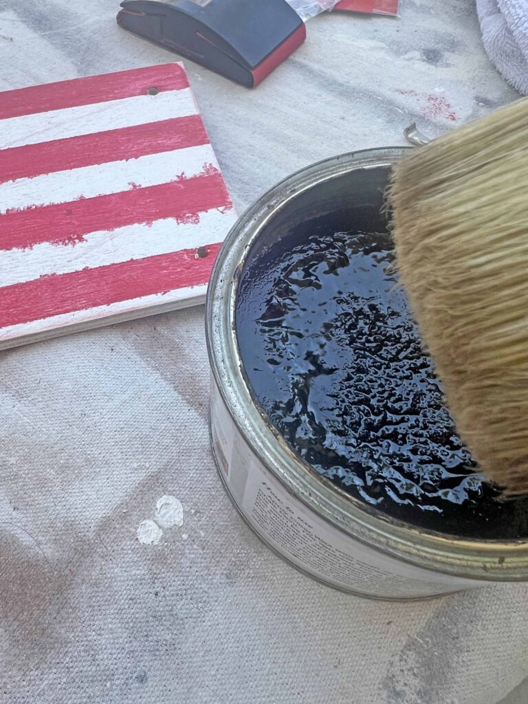 DIY America Grunge Sign from Dollar Tree Wooden Pieces