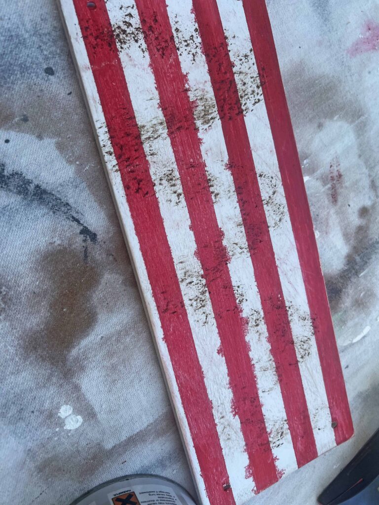 DIY America Grunge Sign from Dollar Tree Wooden Pieces