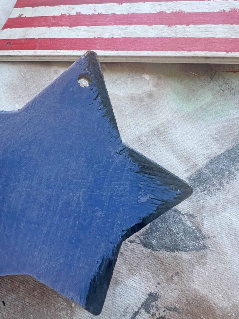 DIY America Grunge Sign from Dollar Tree Wooden Pieces