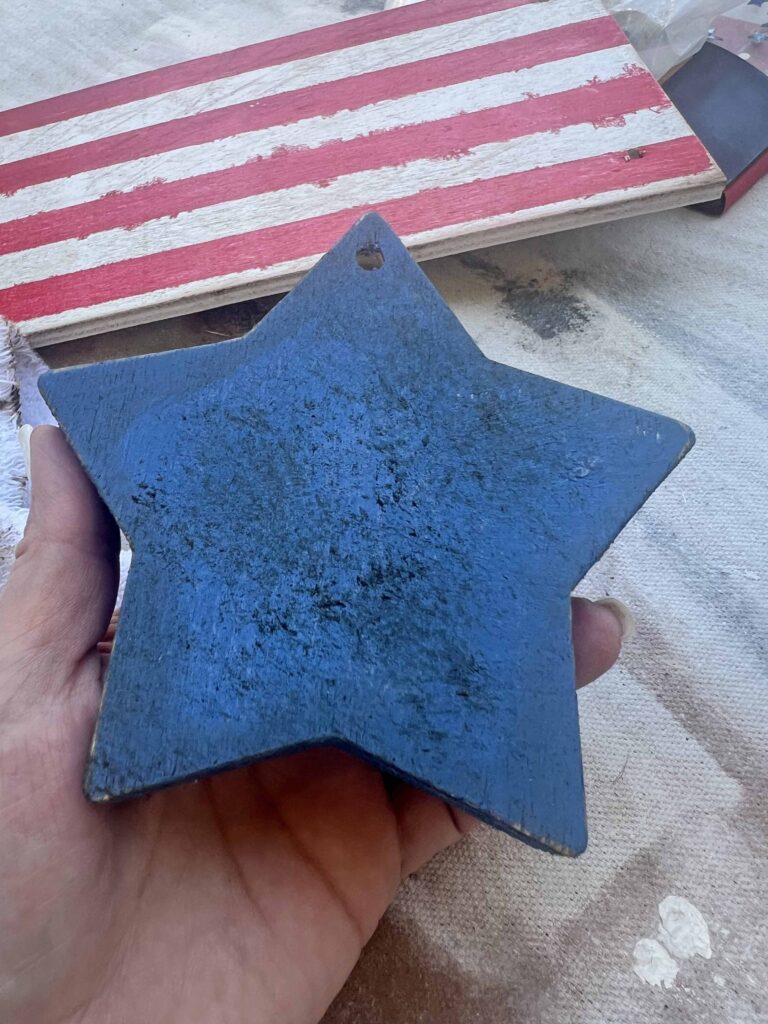 DIY America Grunge Sign from Dollar Tree Wooden Pieces