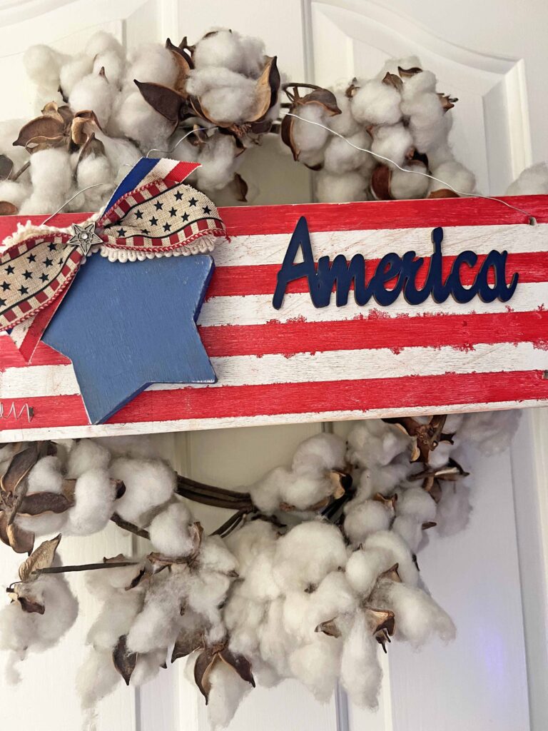DIY America Grunge Sign from Dollar Tree Wooden Pieces
