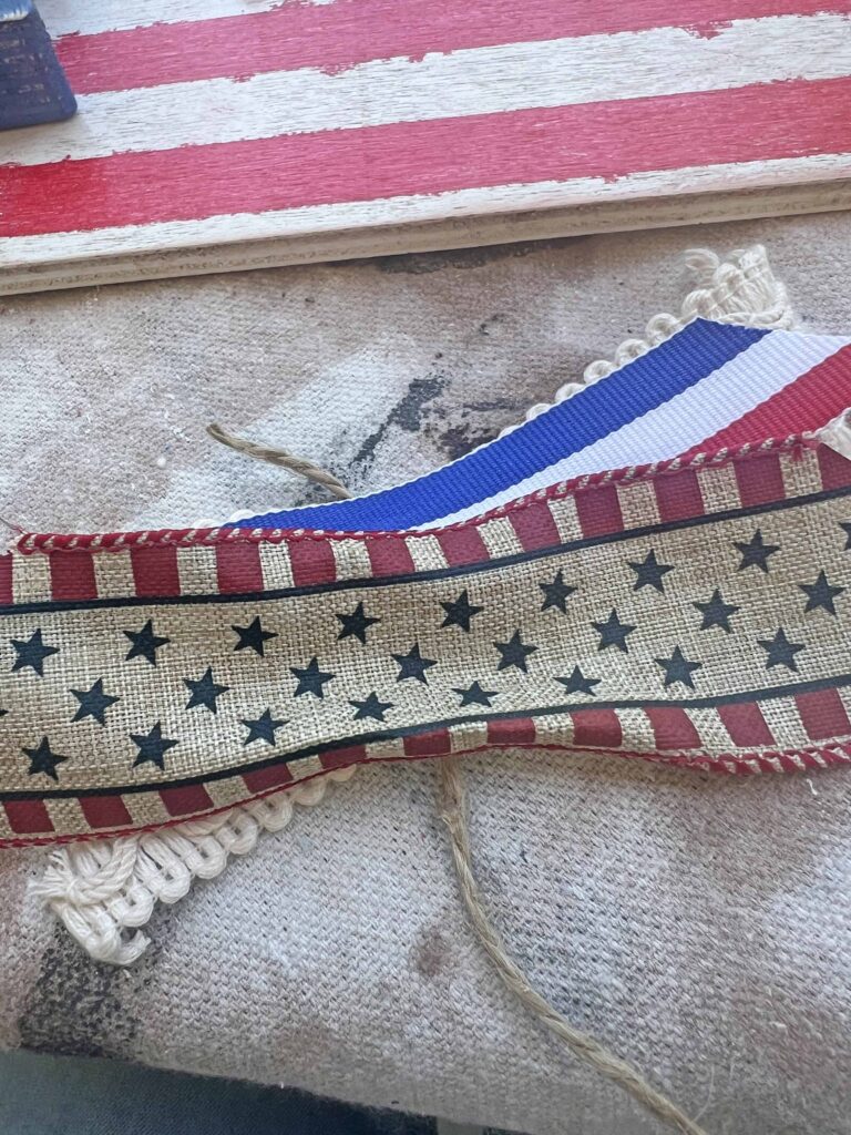 DIY America Grunge Sign from Dollar Tree Wooden Pieces