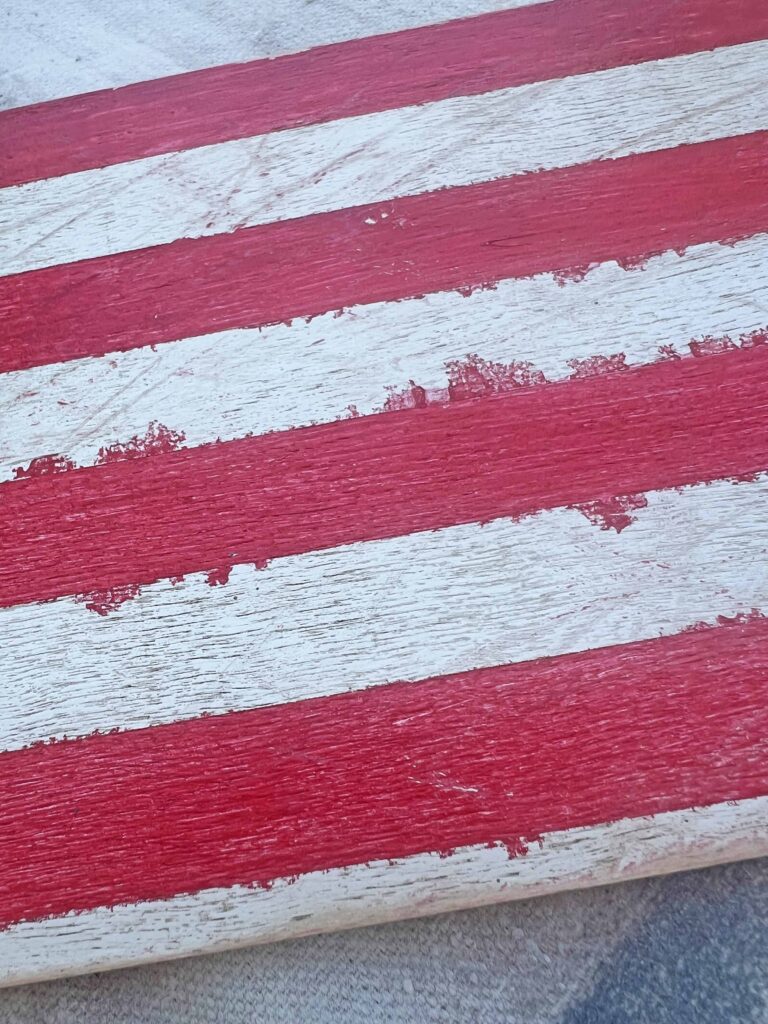 DIY America Grunge Sign from Dollar Tree Wooden Pieces