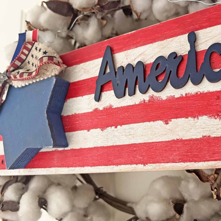 DIY America Grunge Sign from Dollar Tree Wooden Pieces