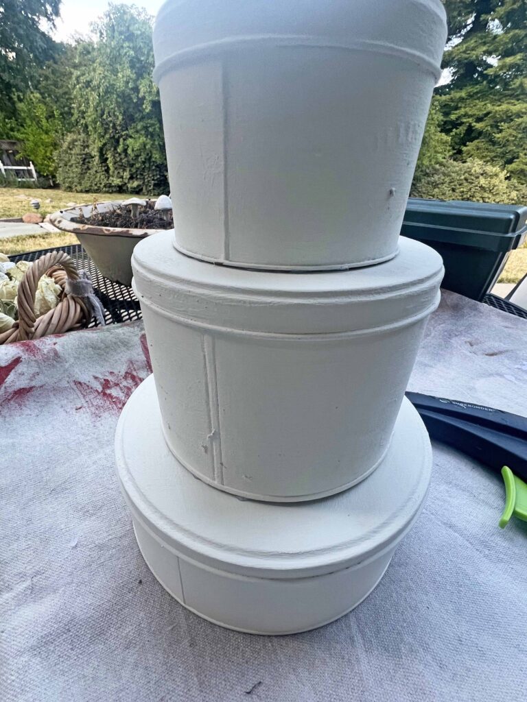 How to Make A Faux Cake from thrifted Cake Tins