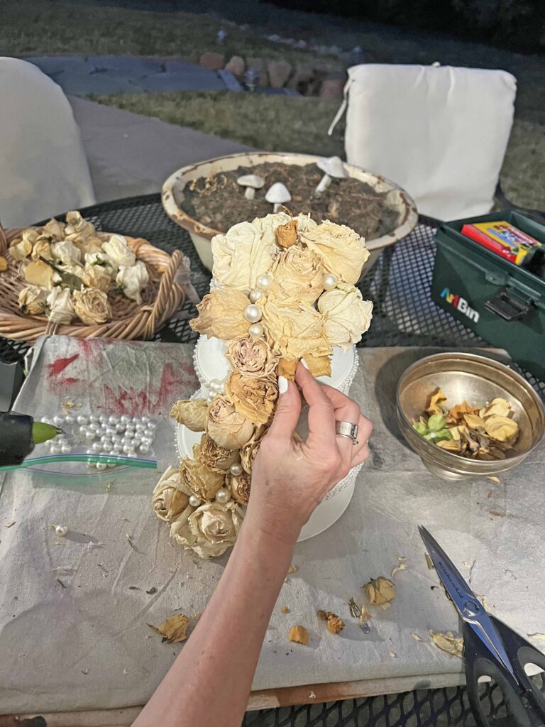 How to Make A Faux Cake from thrifted Cake Tins