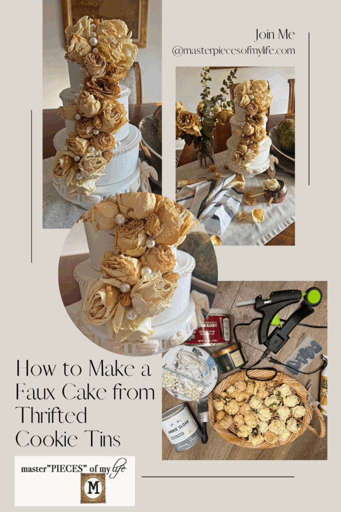 How to Make A Faux Cake from thrifted Cake Tins Pinterest