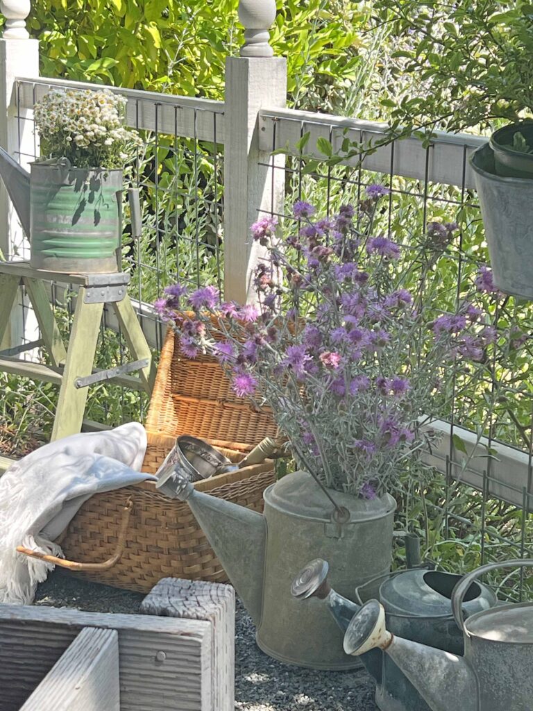 a floral garden table setting