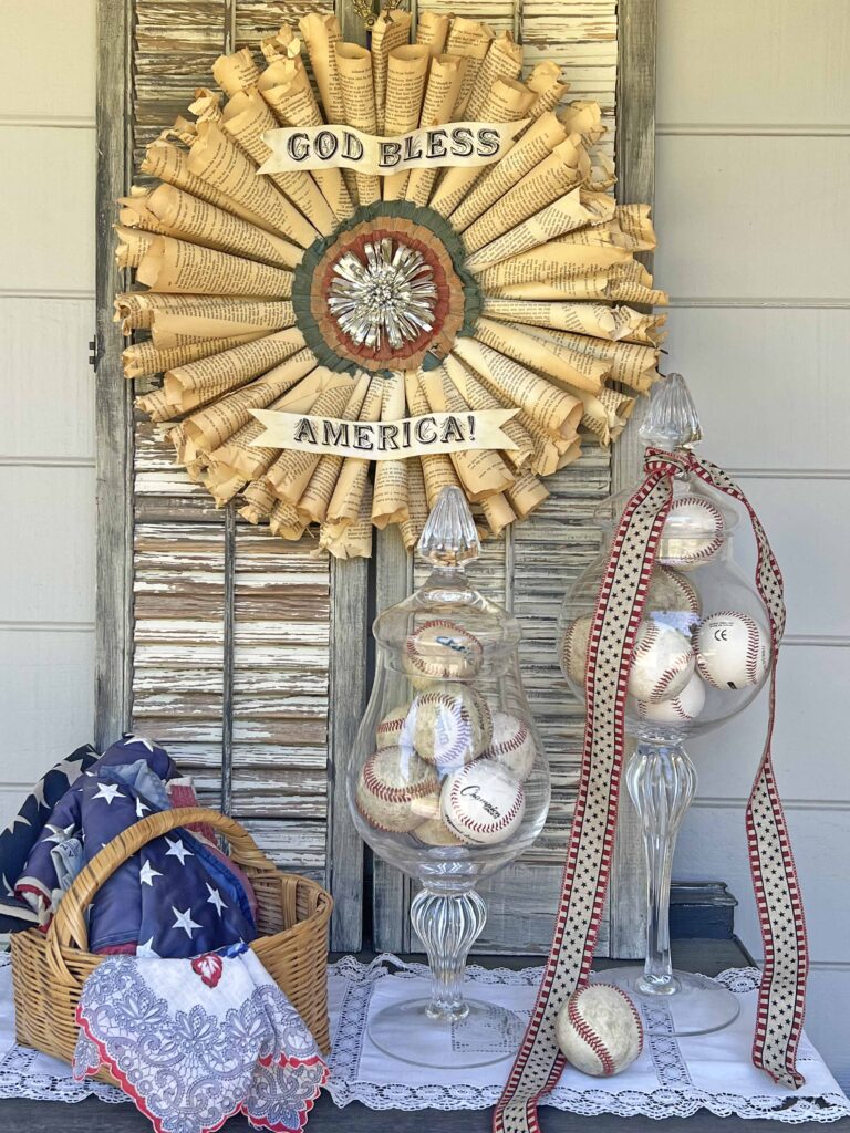 How to use baseballs for patriotic decor