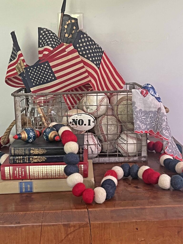 How to use baseballs for patriotic decor