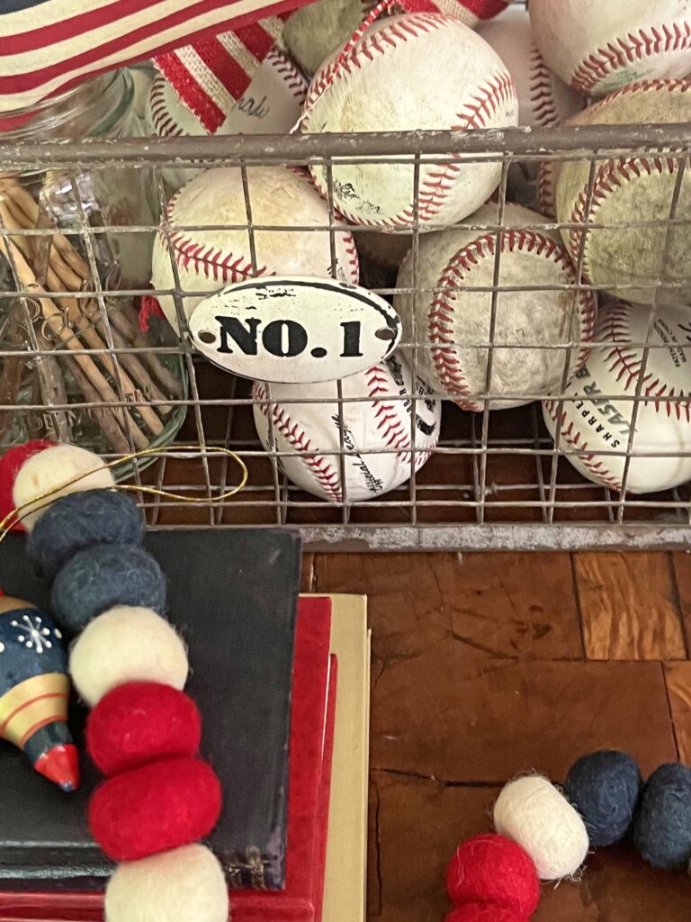 How to use baseballs for patriotic decor