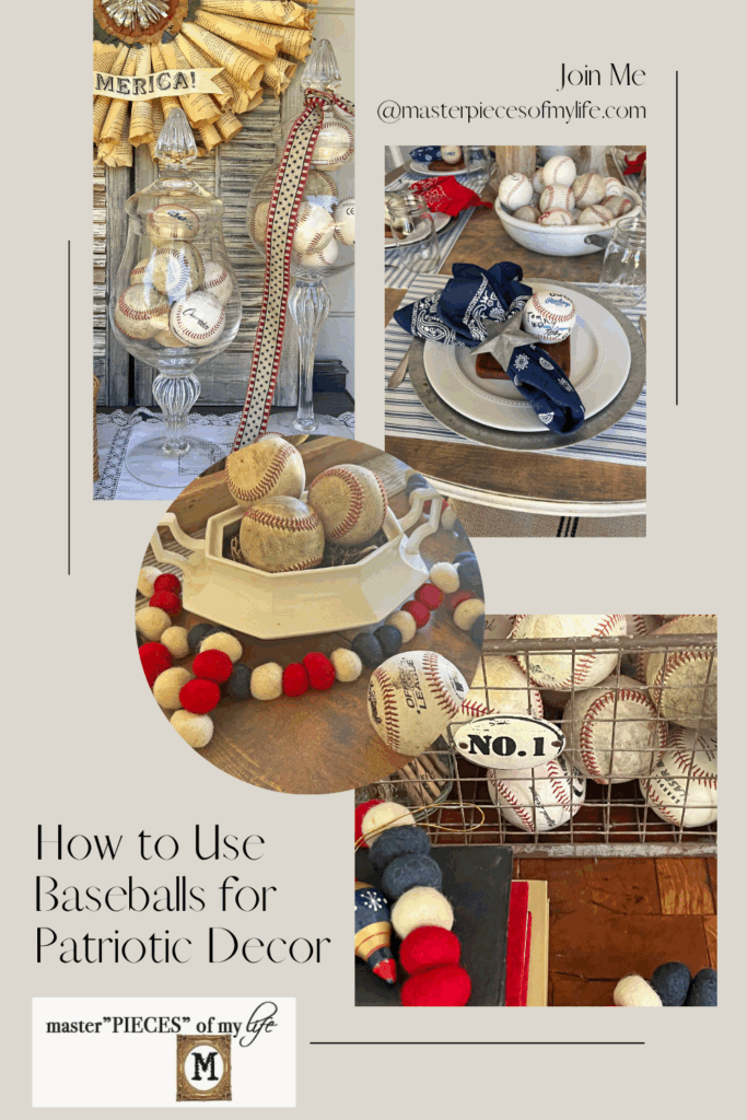 How to use baseballs for patriotic decor Pinterest