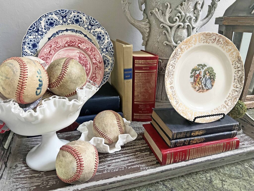 Patriotic vintage decor styling full of thrifted finds