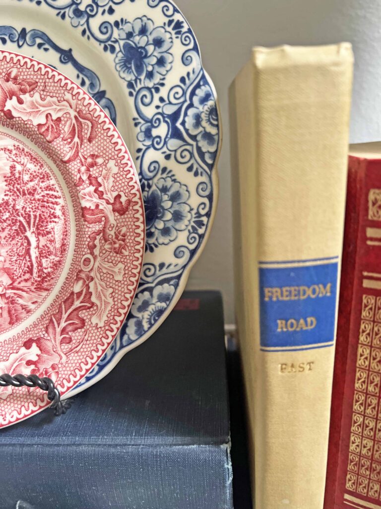 Patriotic vintage decor styling full of thrifted finds