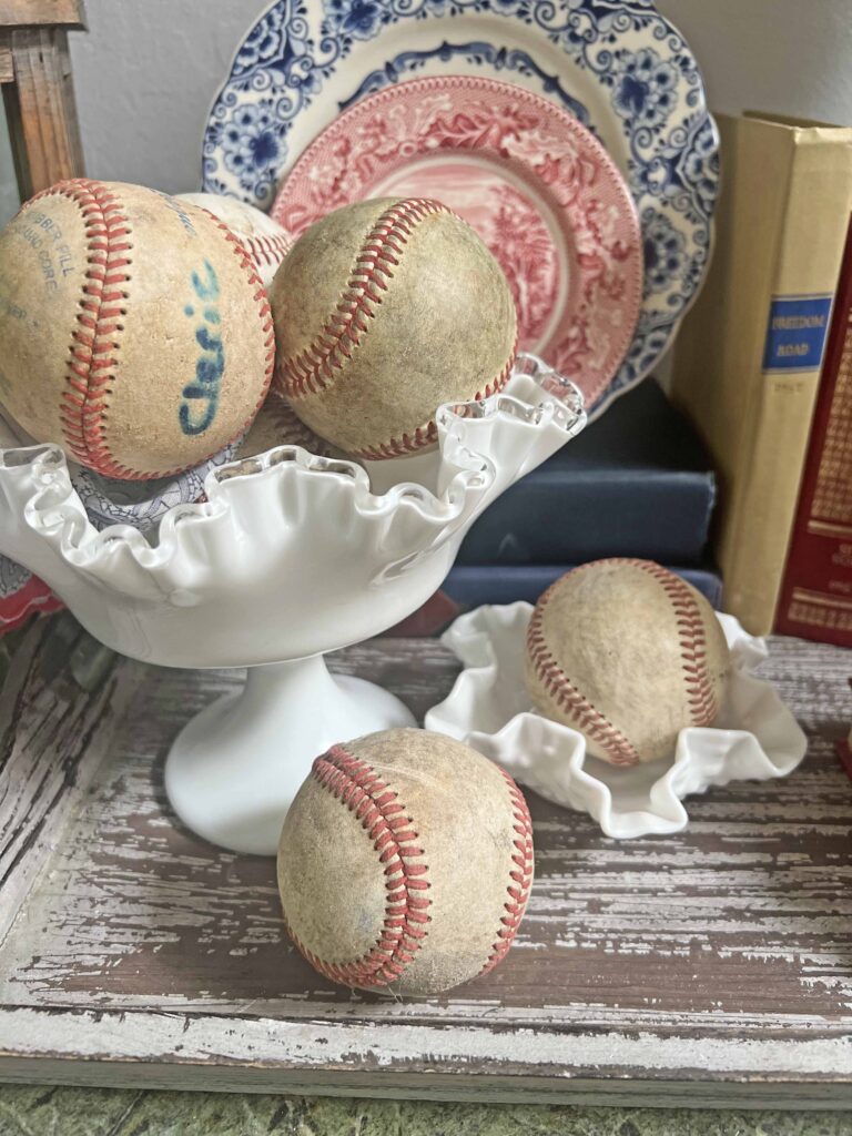 Patriotic vintage decor styling full of thrifted finds