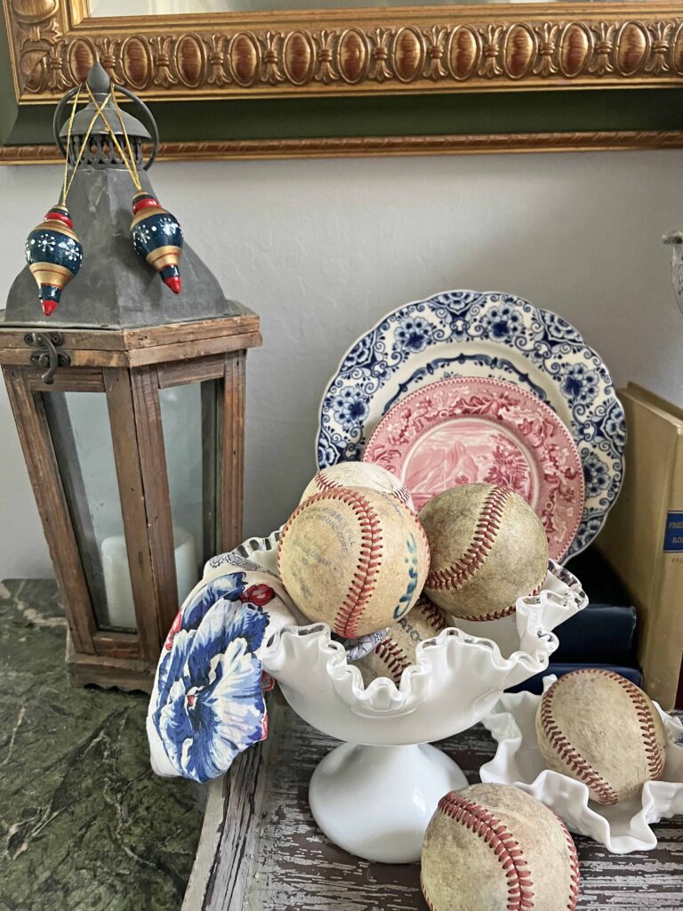 Patriotic vintage decor styling full of thrifted finds