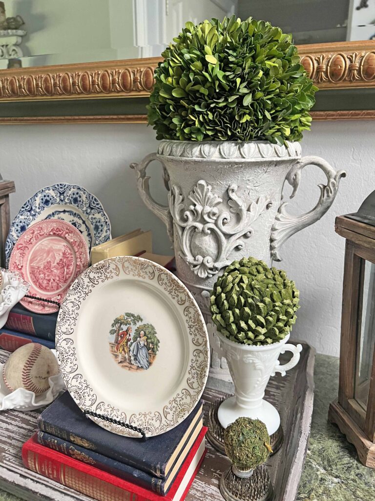 Patriotic vintage decor styling full of thrifted finds