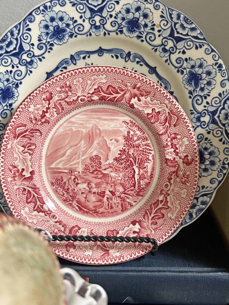 Patriotic vintage decor styling full of thrifted finds