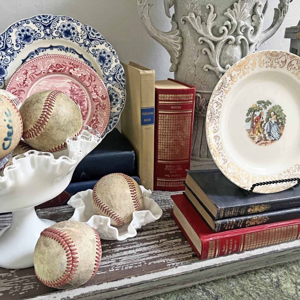 Patriotic vintage decor styling full of thrifted finds