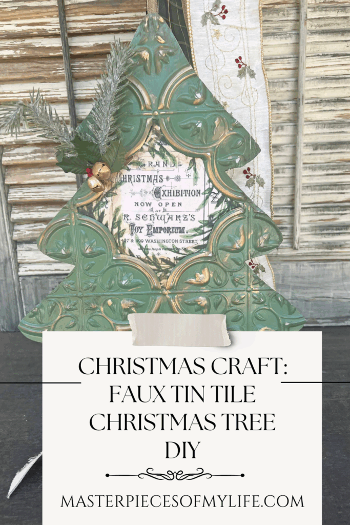 christmas tree faux tin tile Pinterest