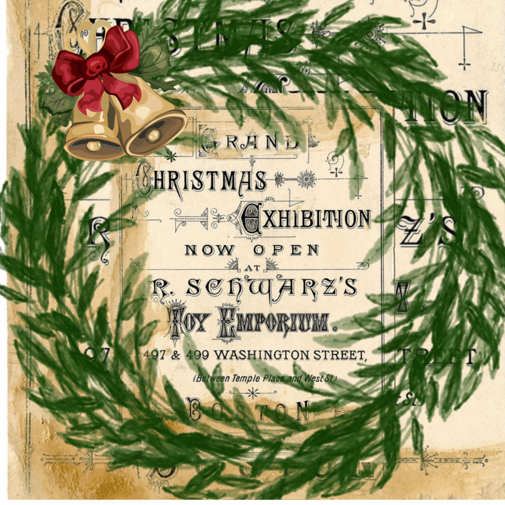 Christmas wreath typography