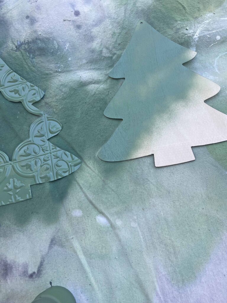 christmas tree faux tin tile