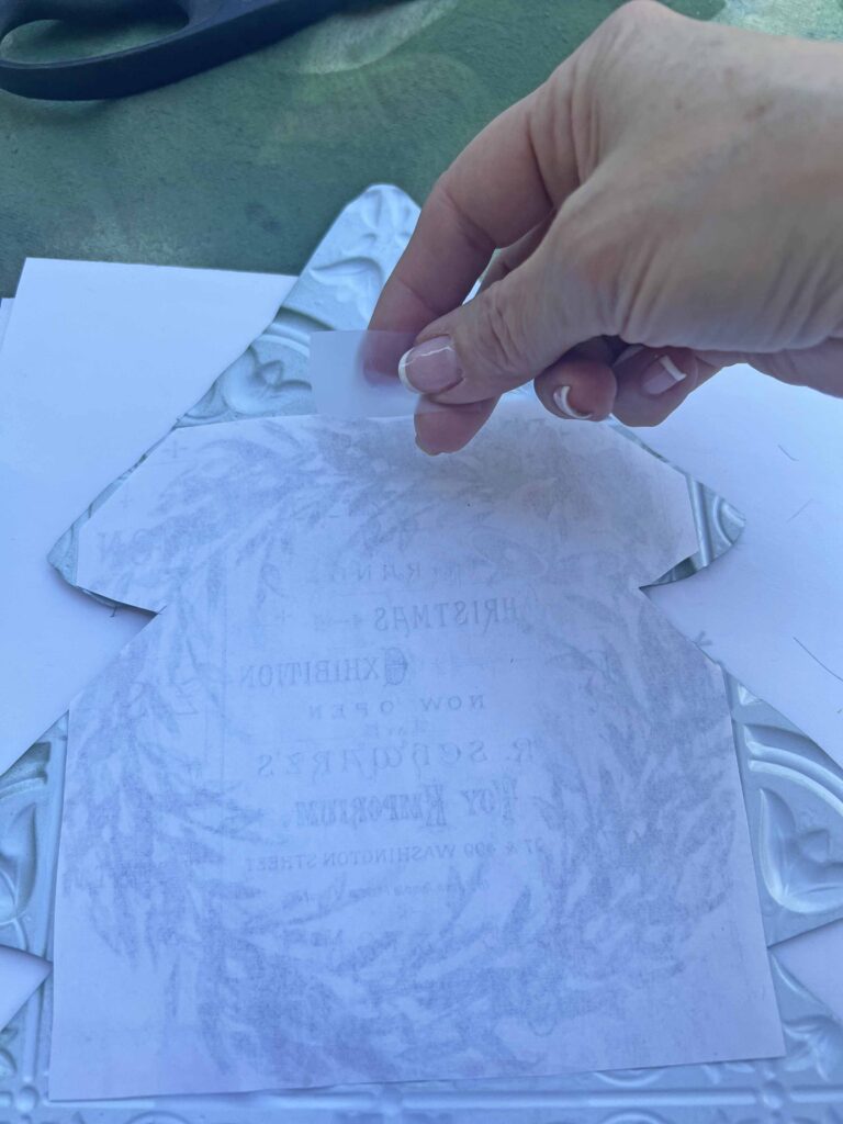 christmas tree faux tin tile