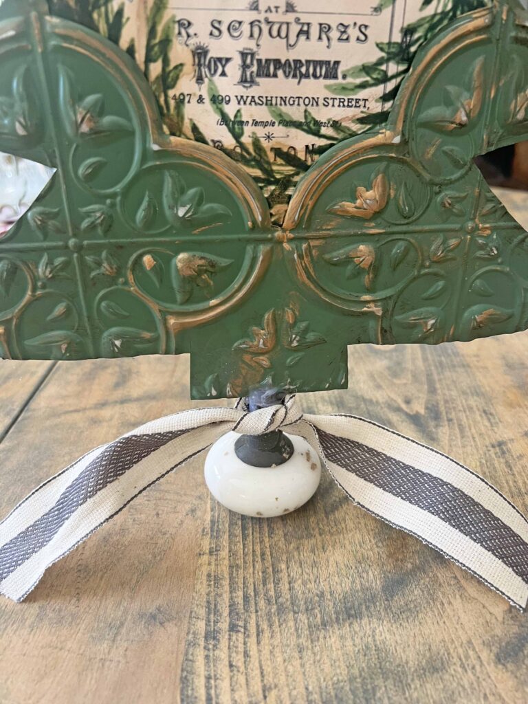 christmas tree faux tin tile feature