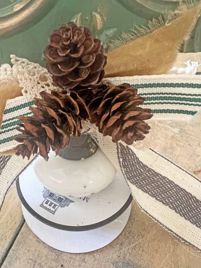 christmas tree faux tin tile feature