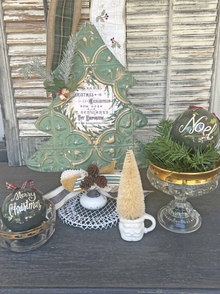christmas tree faux tin tile