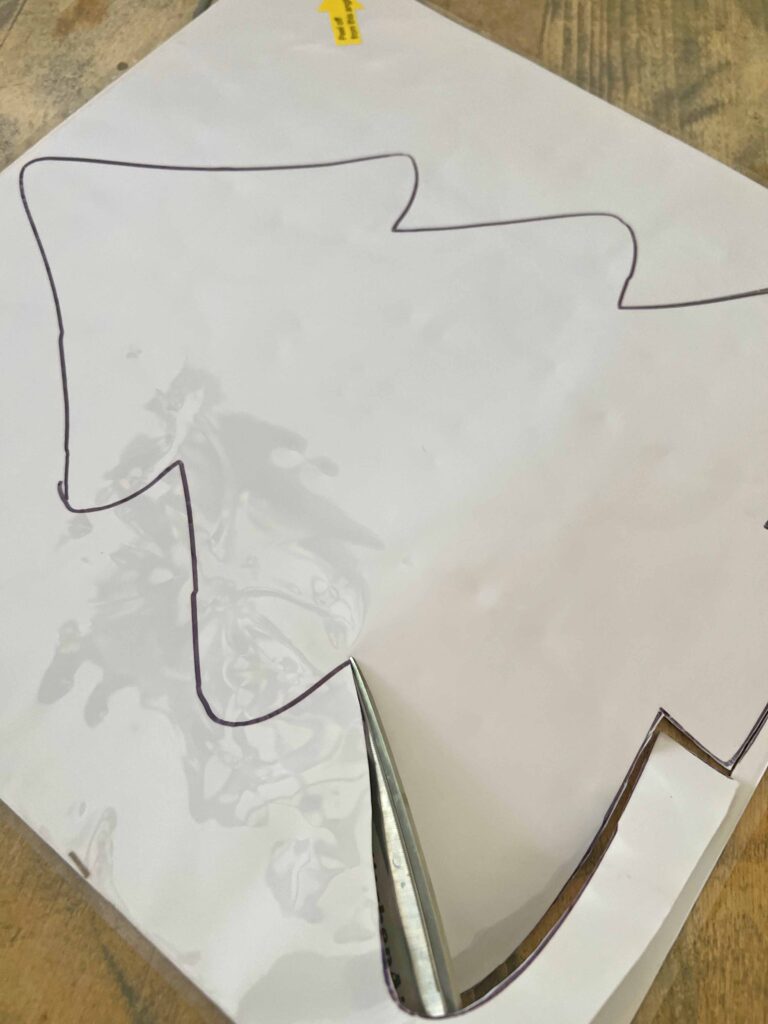 christmas tree faux tin tile