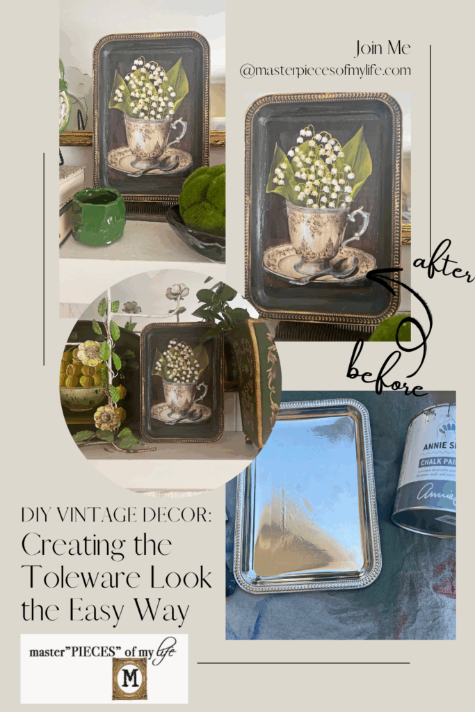 Toleware dupe how to vintage decor Pinterest