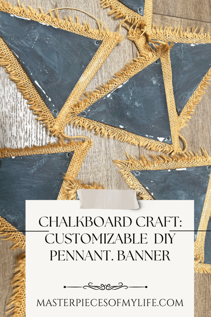 Chalkboard Craft Easy Customizable DIY Pennant Banner Pinterest