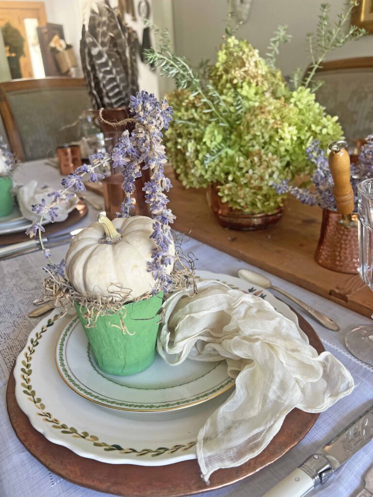 early fall foraged table setting