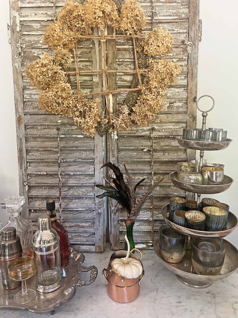 early fall foraged table setting