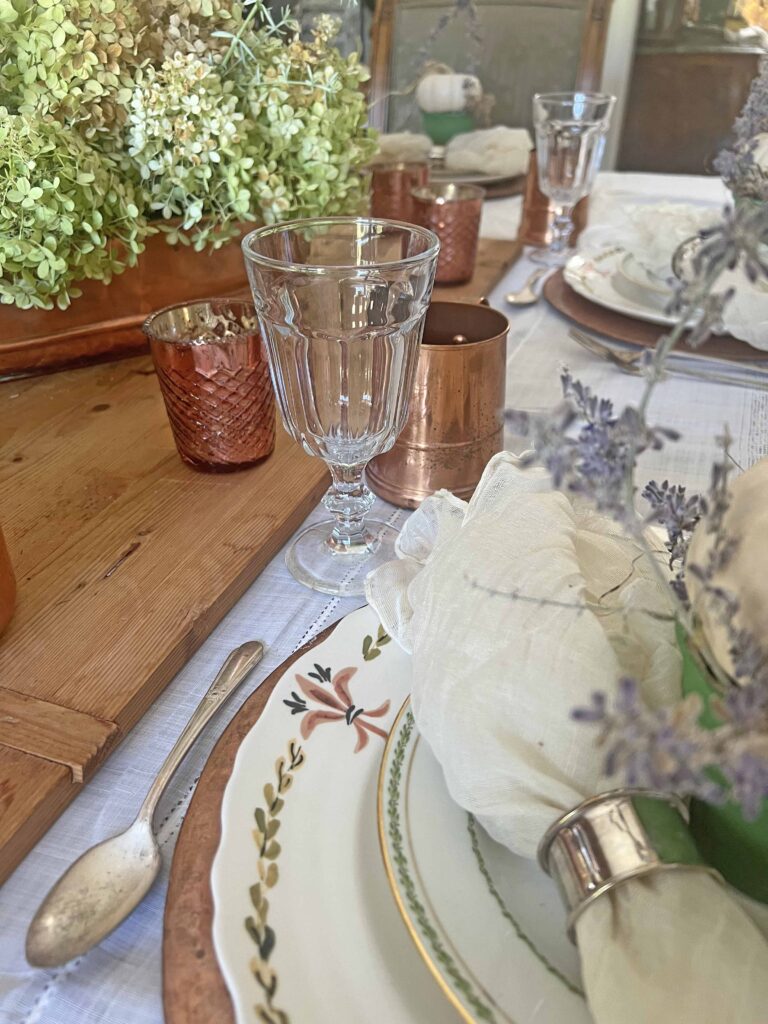 early fall foraged table setting