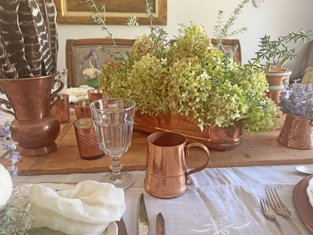 early fall foraged table setting
