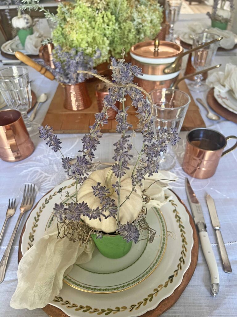 early fall foraged table setting