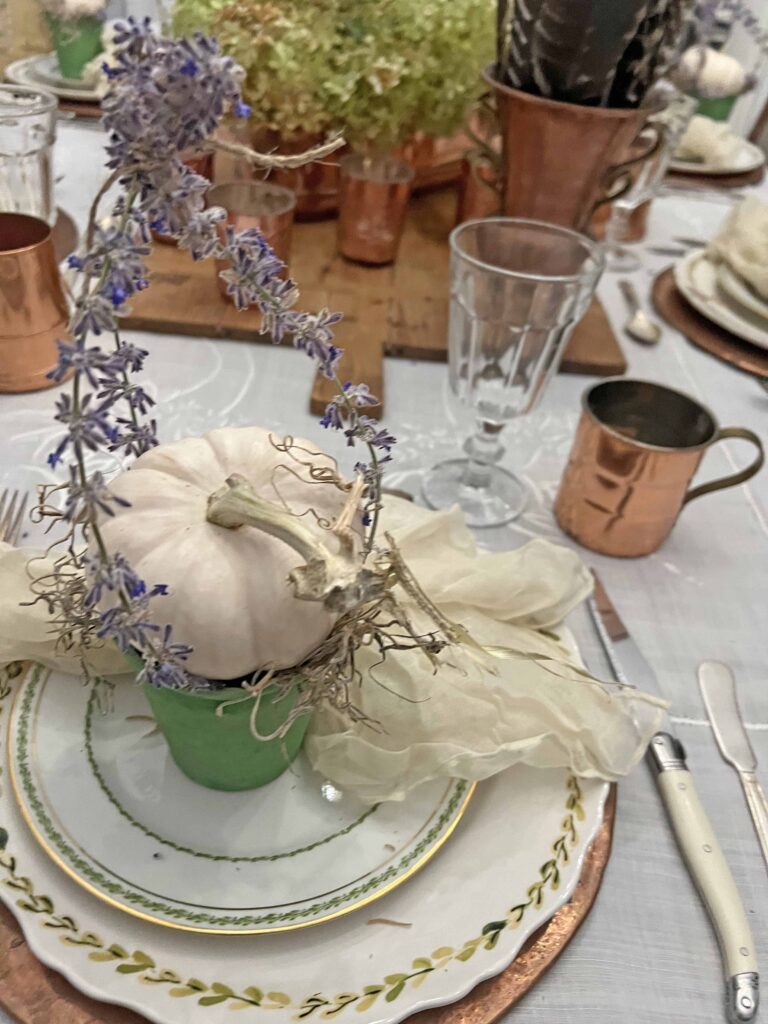 early fall foraged table setting