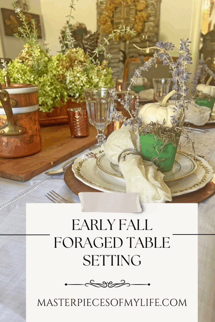 early fall foraged table setting