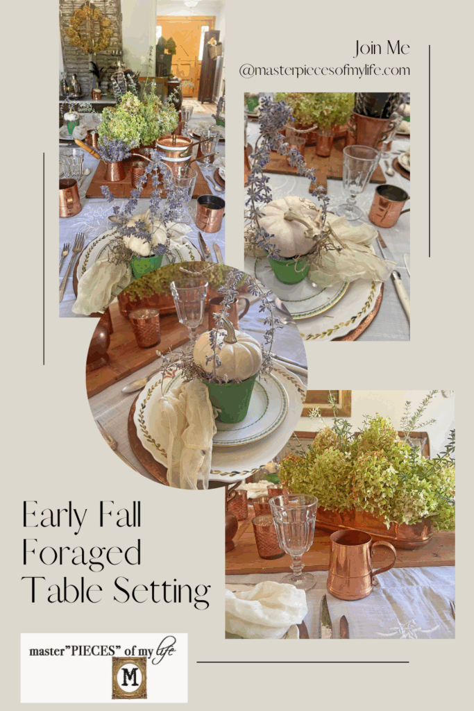 early fall foraged table setting